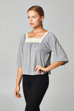 Women's Square Neck Lace Top