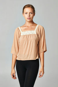 Women's Square Neck Lace Top