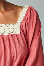 Women's Square Neck Lace Top