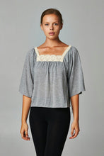 Women's Square Neck Lace Top