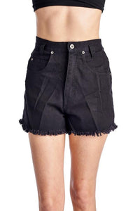 Women's Colored Washed Denim Short