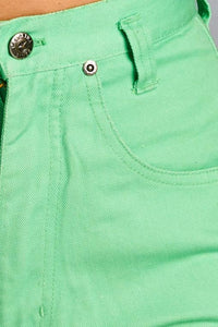 Women's Colored Washed Denim Short