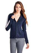 Women's Sweater Knit Zip Up Hoody