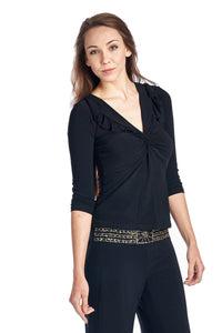 Women's 2 Piece Blouse and Sequin Waistband Pants