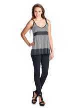 Women's Striped Dot V-Neck Tank