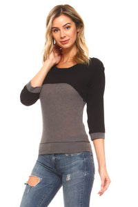 Women's Long Sleeve Jersey Color Block Tee