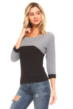 Women's Long Sleeve Jersey Color Block Tee