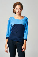 Women's Long Sleeve Jersey Color Block Tee