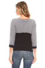 Women's Long Sleeve Jersey Color Block Tee