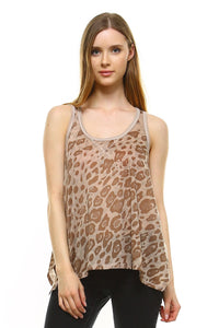 Women's Animal Print Jersey Tank Top