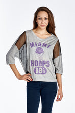 Women's Varsity Screen Mesh Sleeves Tee