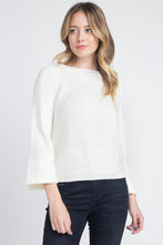 Women's Solid Knit Bell Sleeve Sweater