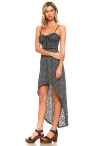 Women's Abstract Burnout Hi-Low Dress