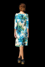 Women's 3/4 Three Quarter Sleeve Abstract Print Midi Dress