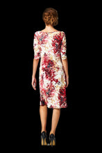 Women's 3/4 Three Quarter Sleeve Abstract Print Midi Dress