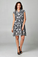 Women's Printed Tie Neck Dress