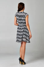 Women's Printed Tie Neck Dress