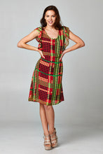 Women's Printed Chiffon Houndstooth Dress