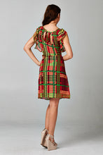 Women's Printed Chiffon Houndstooth Dress