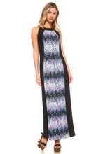 Women's Sleeveless Color Block Maxi Dress