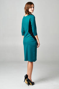 Women's Ponte Colorblock Sheath Dress