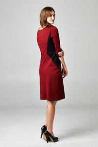 Women's Ponte Colorblock Sheath Dress