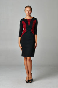 Women's Ponte Colorblock Sheath Dress