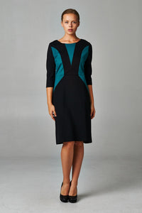 Women's Ponte Colorblock Sheath Dress