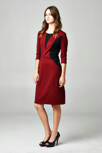 Women's Ponte Colorblock Sheath Dress