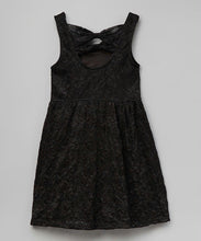 Girls Black Laced A-Line Kids Dress