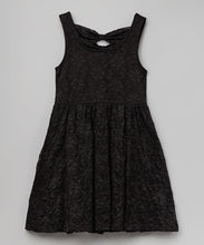 Girls Black Laced A-Line Kids Dress