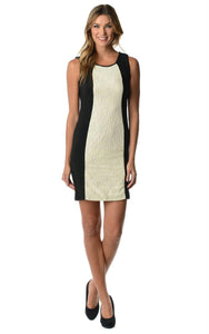 Women's Color Block Ponte Lace Dress