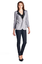 Women's Blazer with Contrast Glitter Lapell