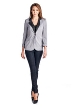 Women's Blazer with Contrast Glitter Lapell