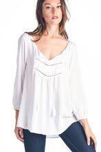 Women's Tassel Tie Loose Top