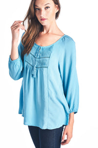 Women's Tassel Tie Loose Top