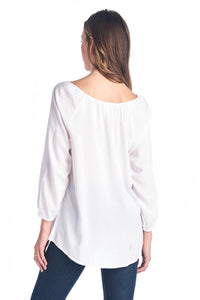 Women's Tassel Tie Loose Top