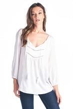 Women's Tassel Tie Loose Top