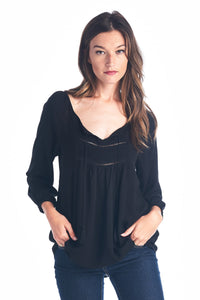 Women's Tassel Tie Loose Top