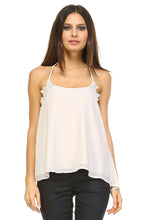 Women's Embroider Detail Halter Tank