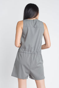 Women's Zip Front Sleeveless Romper