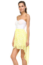 Women's Mixed Media Hi-Low Strapless Dress