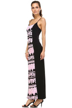 Women's Printed Contrast Maxi Tank Dress