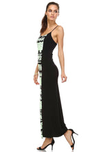 Women's Printed Contrast Maxi Tank Dress