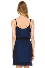 Women's Sleeveless V-Neck Ruffle Detail Dress