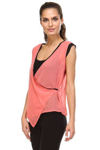 Women's Sleeveless Woven Surplice Top