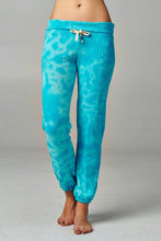 Women's Printed Tie Dye Foldover Waistband French Terry Sweatpants