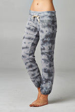 Women's Printed Tie Dye Foldover Waistband French Terry Sweatpants