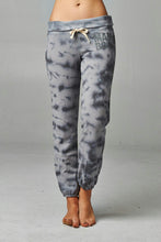 Women's Printed Tie Dye Foldover Waistband French Terry Sweatpants