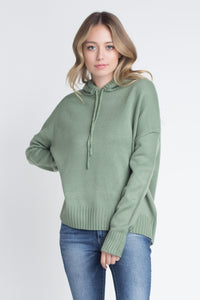 Women's Knit Pullover Hooded Sweater